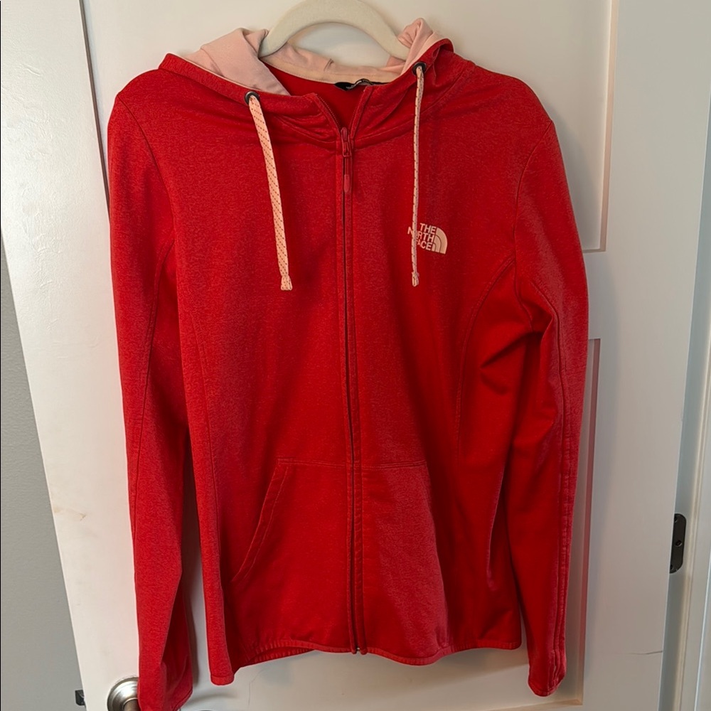 The North Face Vibrant Red Full-Zip Hoodie